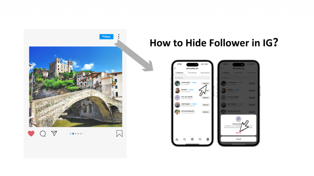 guide of hide followers in IG