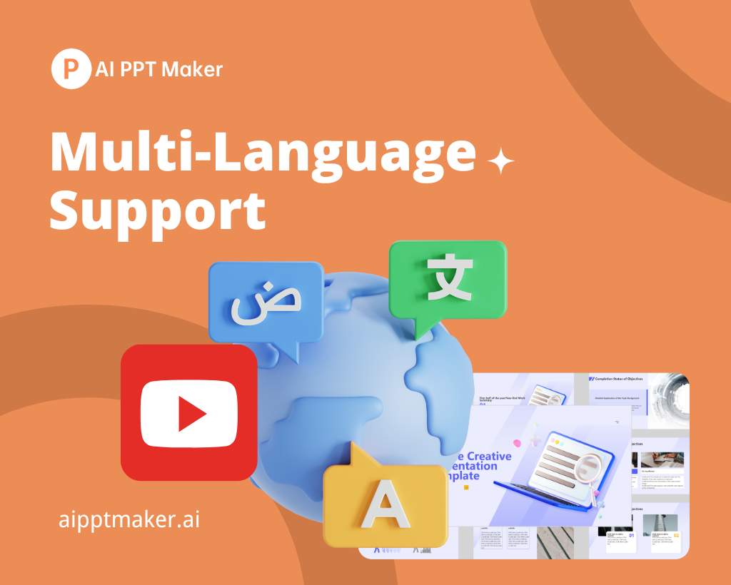 Multi-Language Support with AI YouTube to PPT Converter - AI PPT Maker