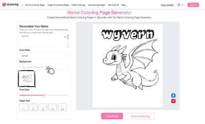 Name Coloring Pages Generator
