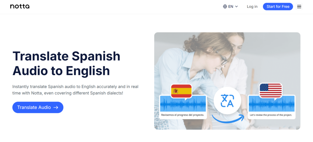 how to translate spanish audio to english
