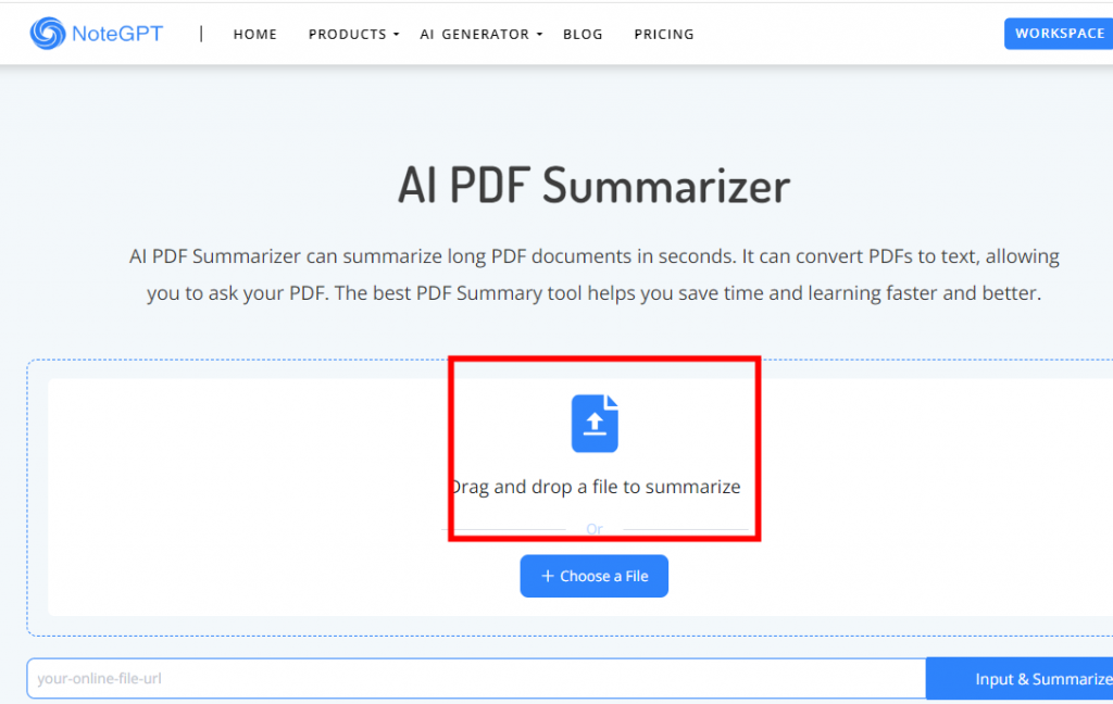 Step1 Upload Your PDF