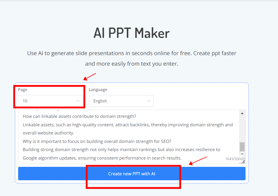 Step4 Automatically Generate PPT