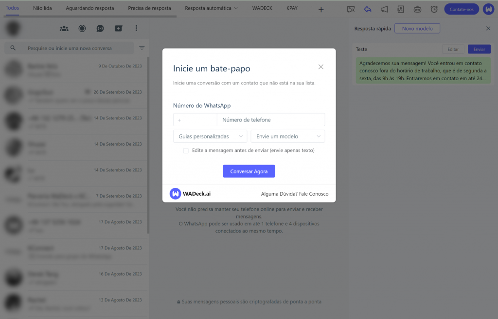 como mandar mensagem WhatsApp web para numero nao salvo