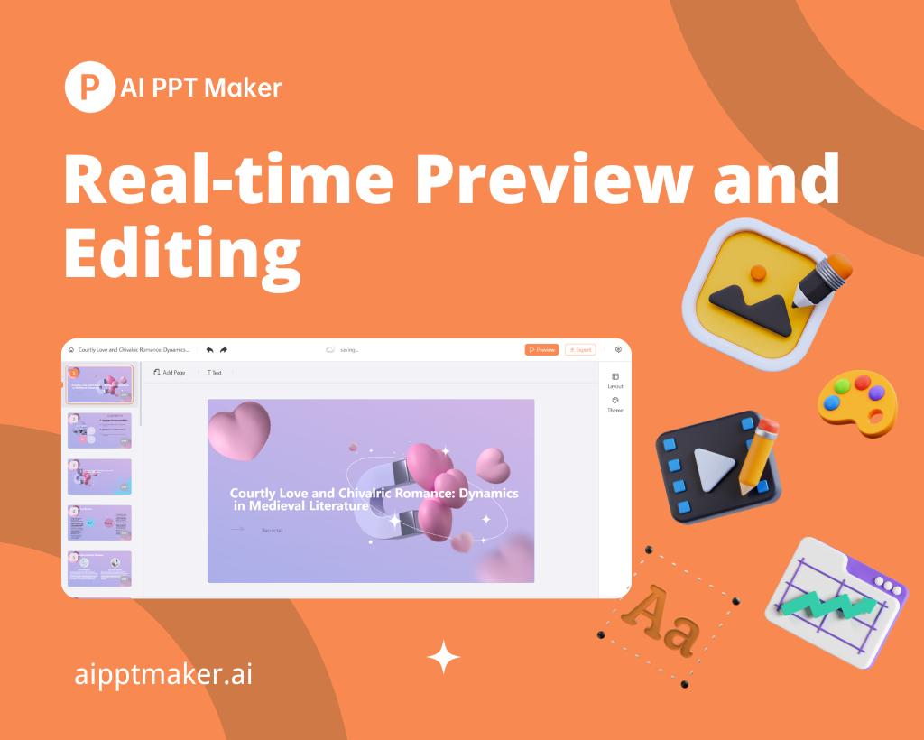 Real-time Preview and Editing with AI - AI PPT Maker