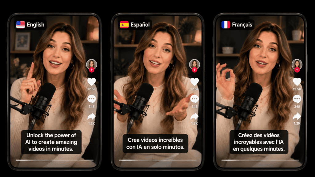 The example of multilingual videos