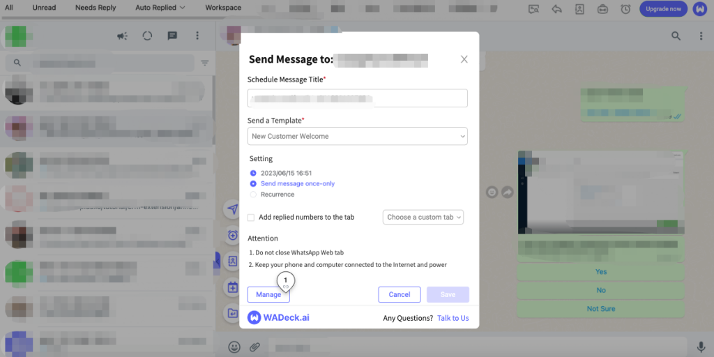 WhatsApp Message Sender: Scheduled Messaging 