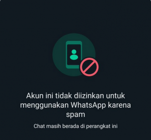 Akun ini tidak diizinkan menggunakan WhatsApp karena spam