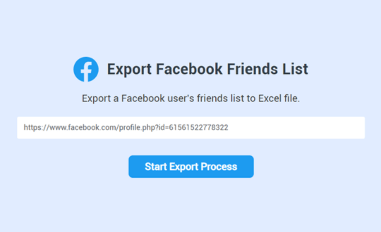 Step 1 - Enter Your Facebook Profile URL