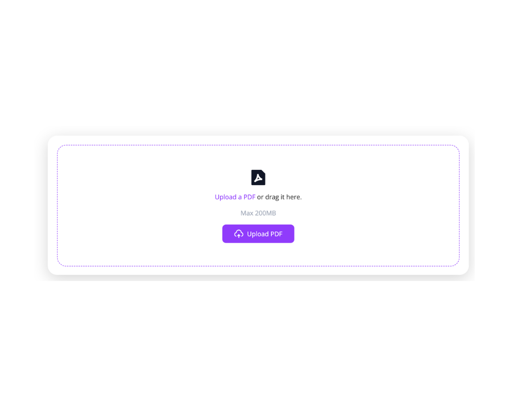 Step 1: Upload Your Long PDF