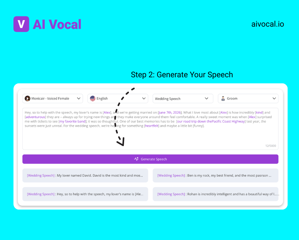 Step 2: Generate Your Speech