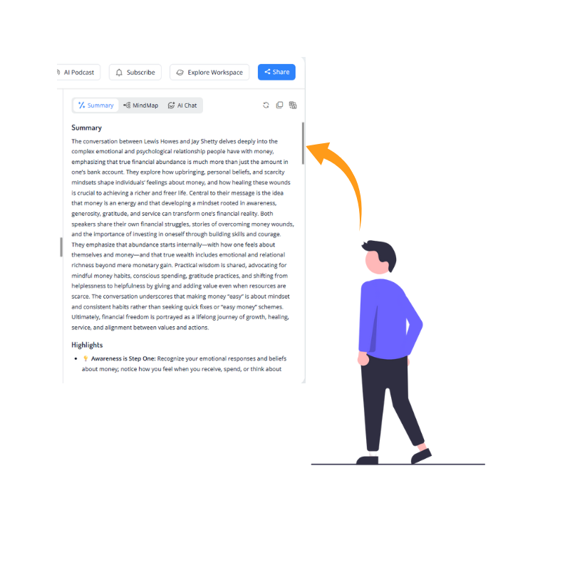 Step 3: Read the AI YouTube Summary