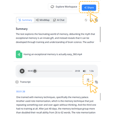 Step 3: Review, Download, and Share Notes