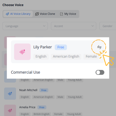 Step2: Pick a Voice and Adjust the Speaking Style