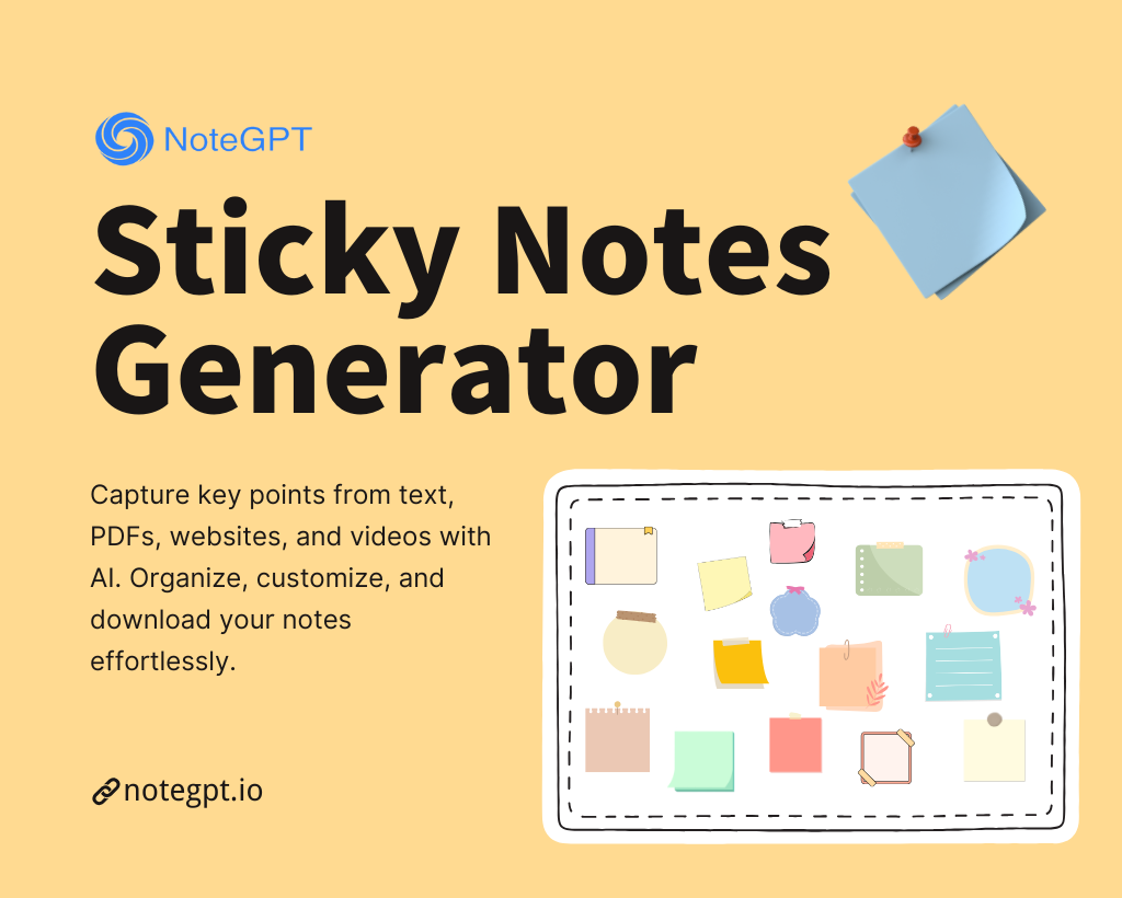 NoteGPT: Sticky Notes Generator - Create AI Sticky Notes for Free