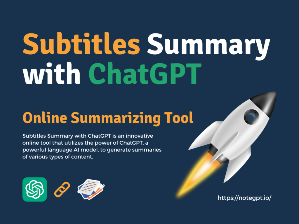 Subtitles Summary with ChatGPT - Online Summarizing Tool