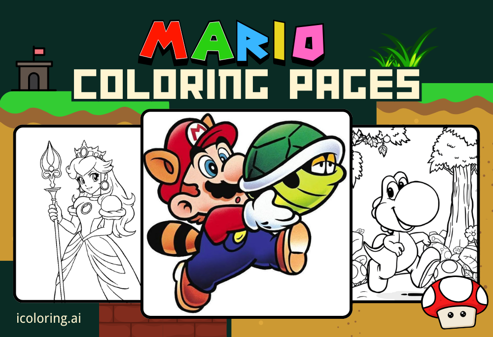 Super Mario Coloring Pages Free Printable