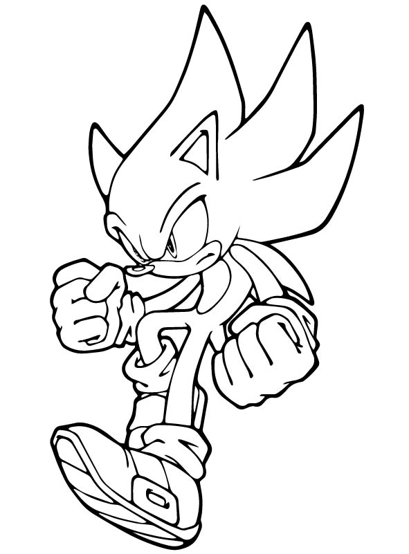 super sonic coloring page