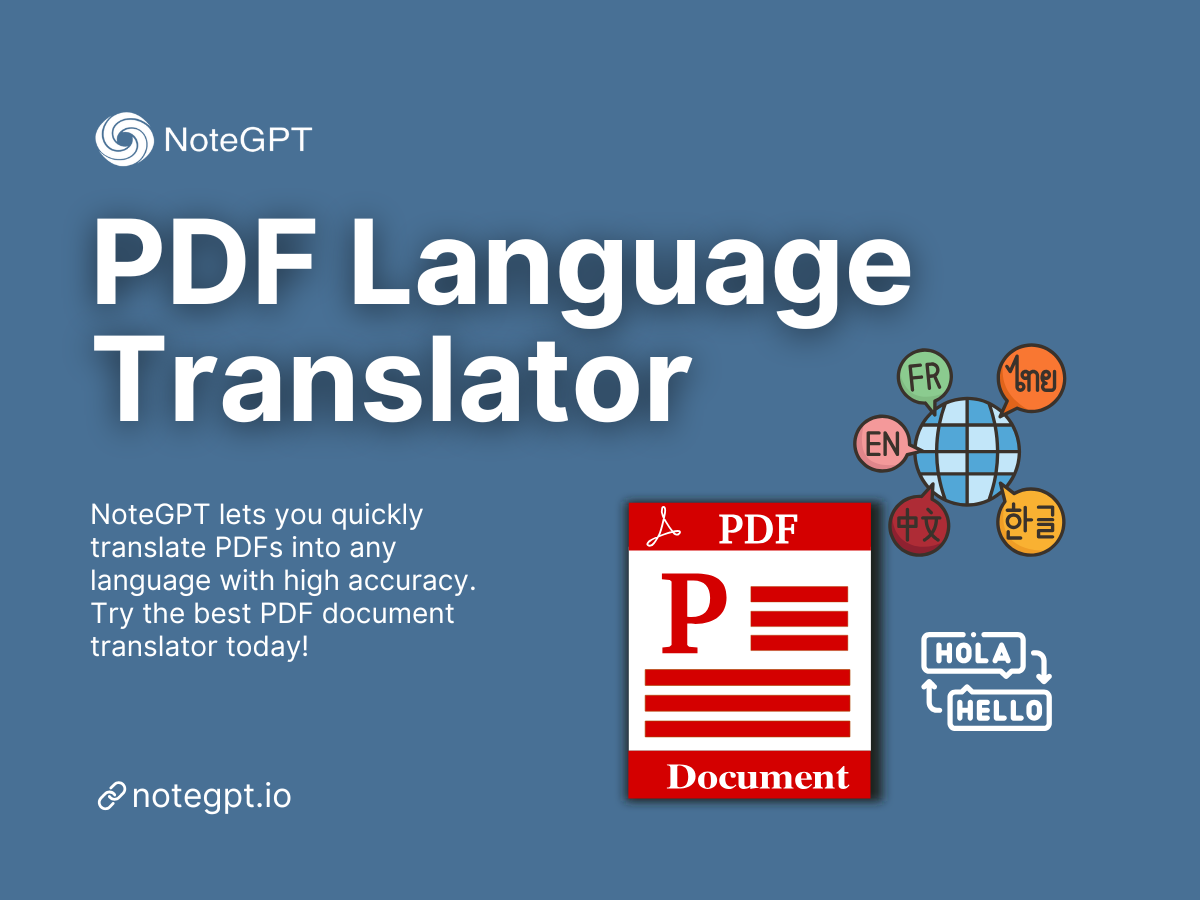 NoteGPT:The Best Free PDF Language Translator in 2025