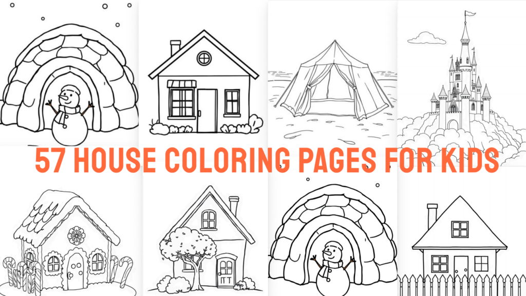 57 House Coloring Pages for Kids