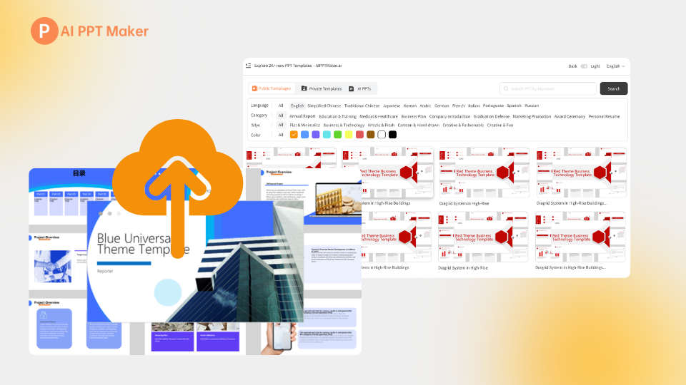 Upload and Customize Your Own PPT Templates - AIPPTMaker