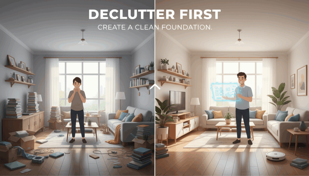 Declutter First: Create a Clean Foundation