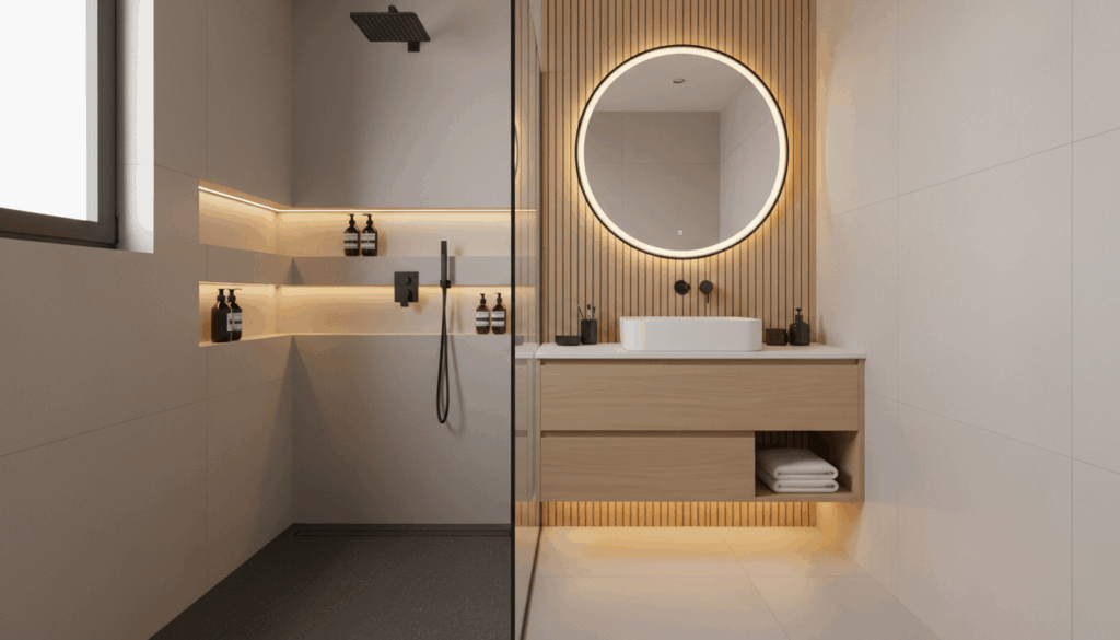 Distribución funcional en los baños modernos: separar húmedo y seco para comodidad real