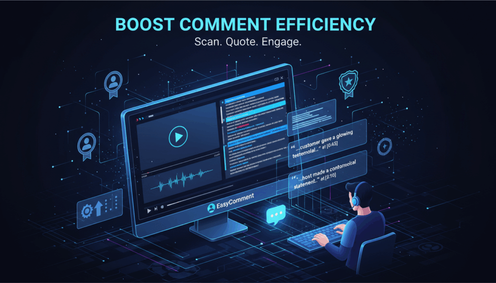 Video-to-text tools can help improve boost comment efficiency