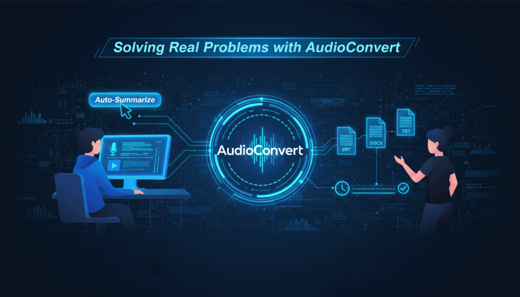 Solving Real Transcribe Video To Text Problems with AudioConvert