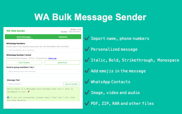 WA Web Message Sender