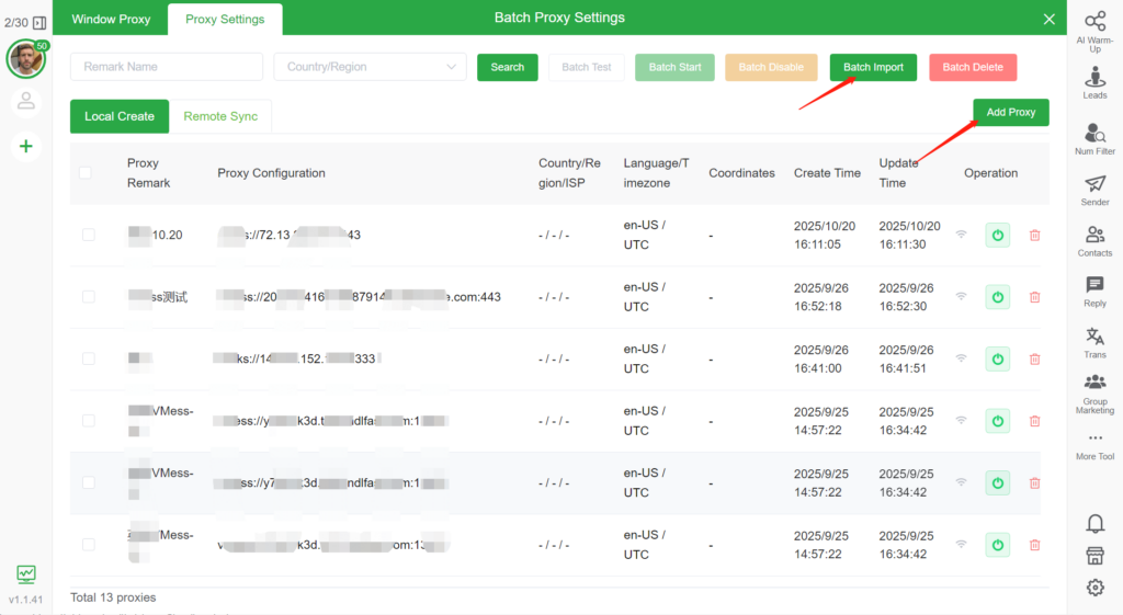 Import IP in WADesk