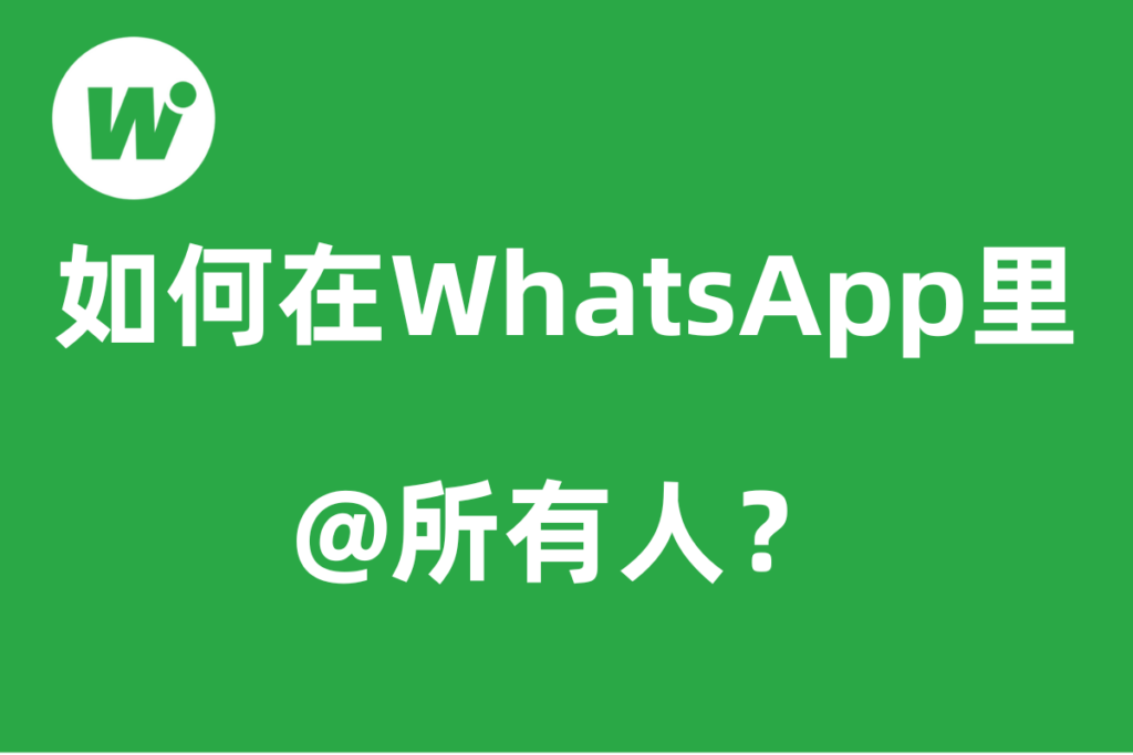 如何在WhatsApp里@所有人？