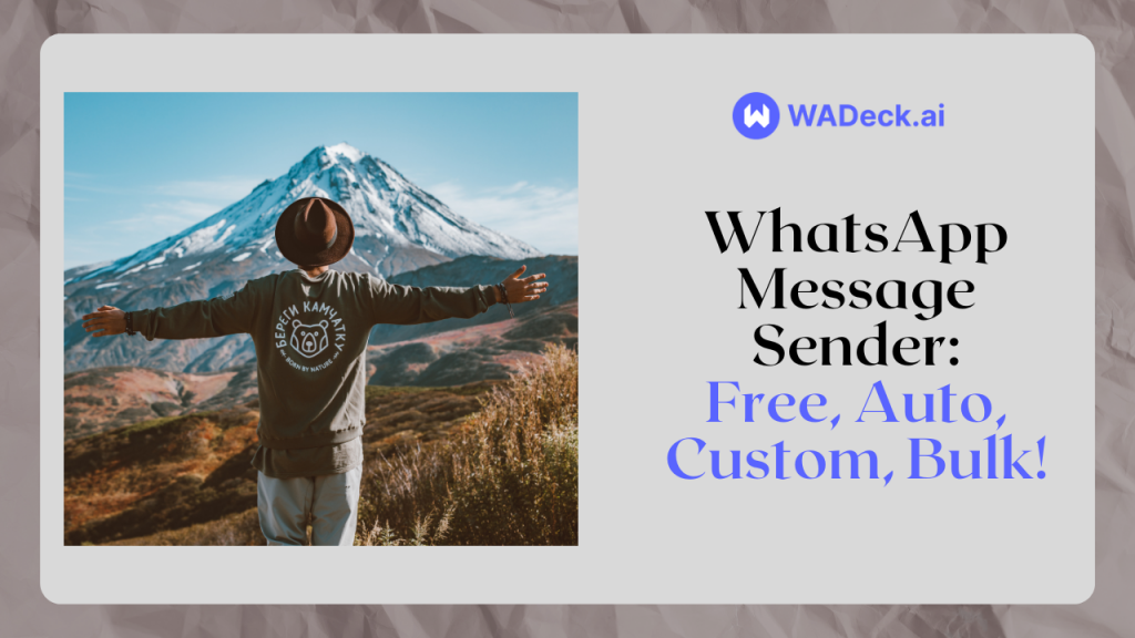 WhatsApp Message Sender: Free, Auto, Custom, Bulk