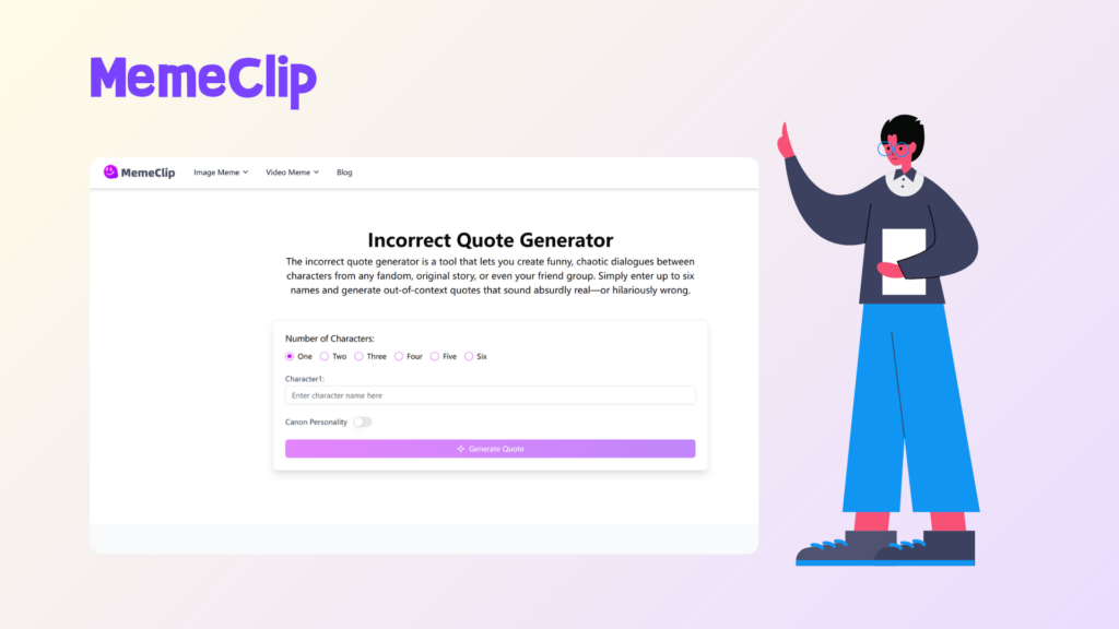 incorrect quote generator-memeclip