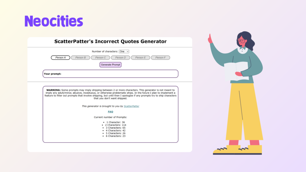 memeclip vs neocities incorrect quote generator features