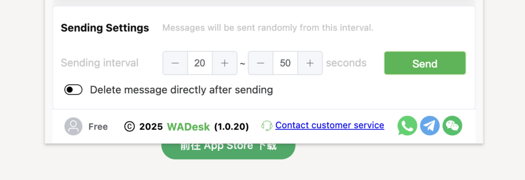 Setp 4 of using our WhatsApp Bulk Sender extension
