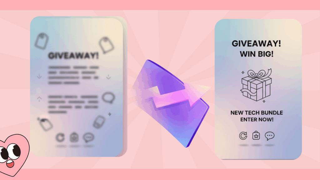 Giveaway poster clearer after AI photo enhancer processing