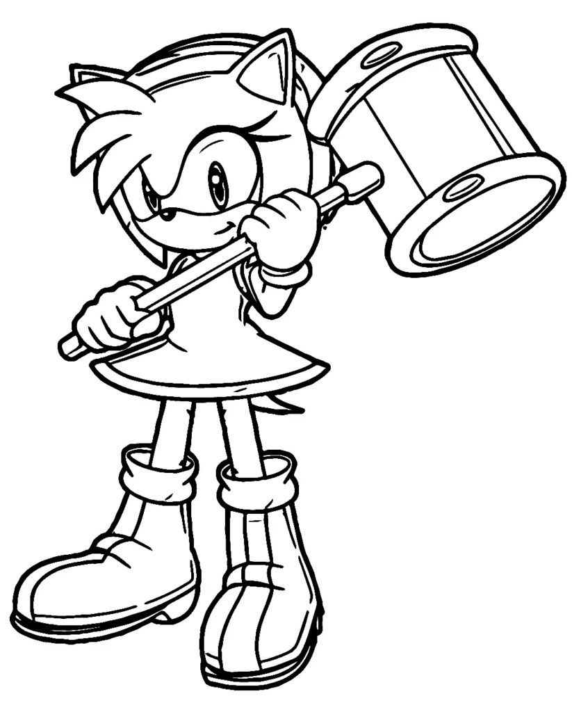 amy rose coloring pages