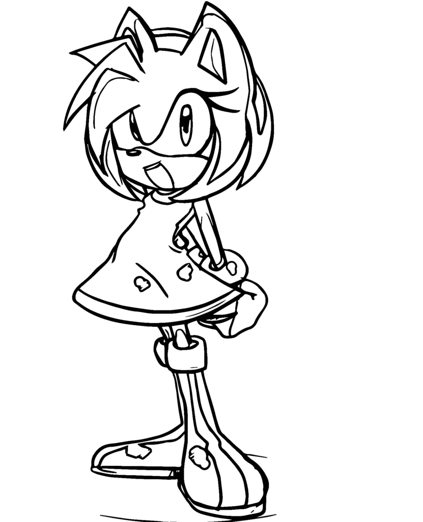 amy rose coloring pages