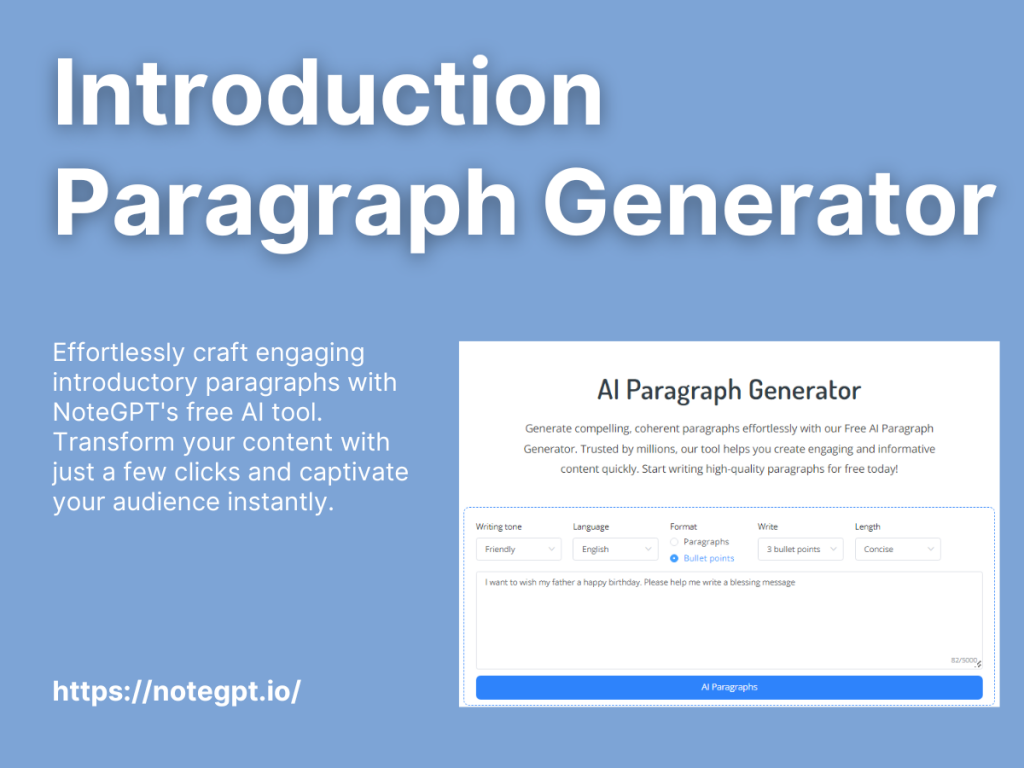 Introduction Paragraph Generator