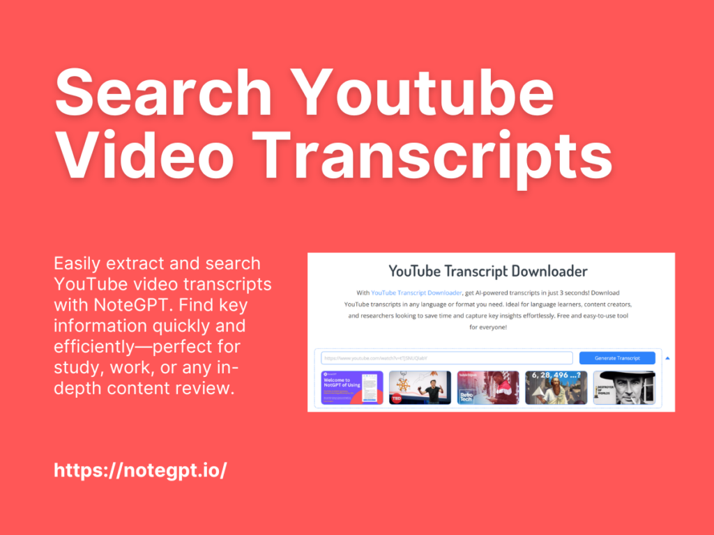 Search YouTube Transcripts