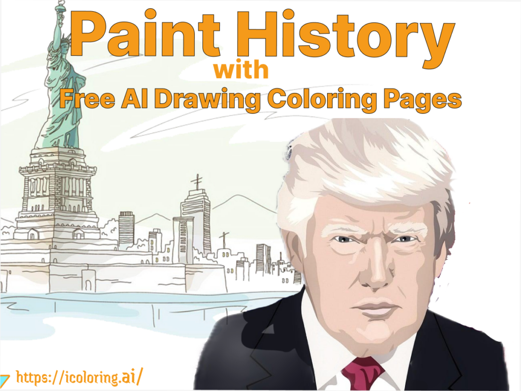 paint history with free ai drawing coloring pages