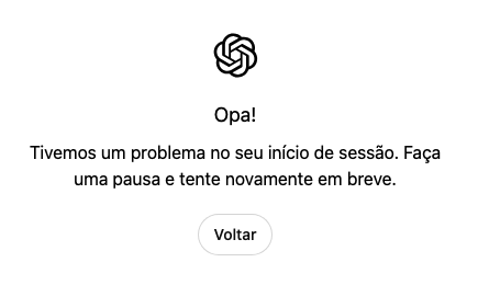 Tivemos um problema no seu início de sessão. Faça uma pausa e tente novamente em breve