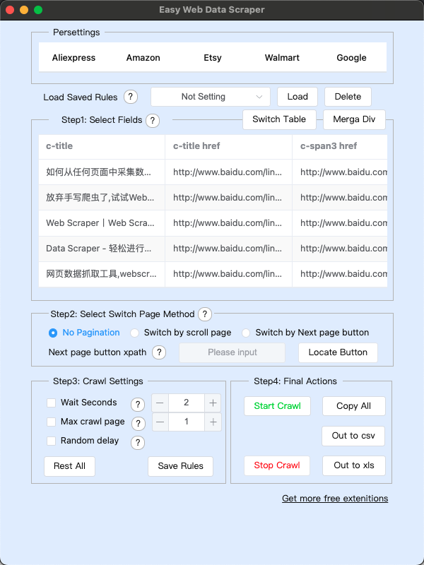 Easy Web Data Scraper