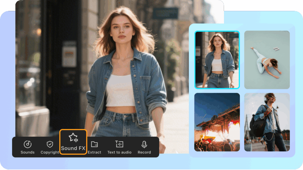 the interface of capcut
