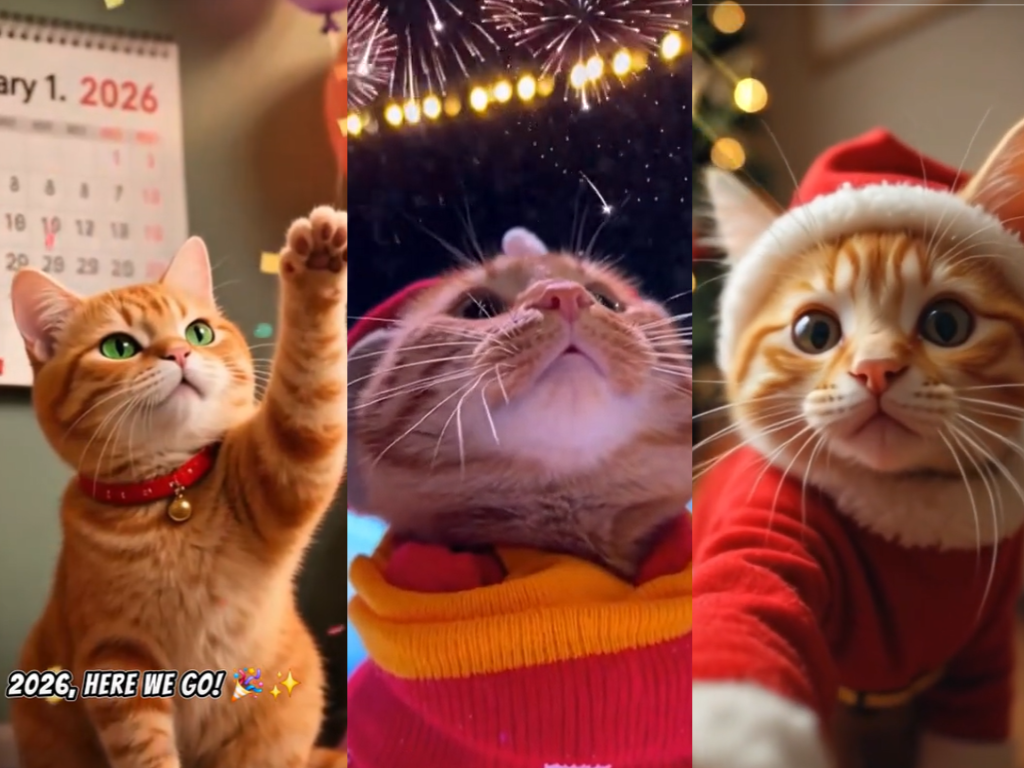 Happy new year cat clips from viral funny cat videos.