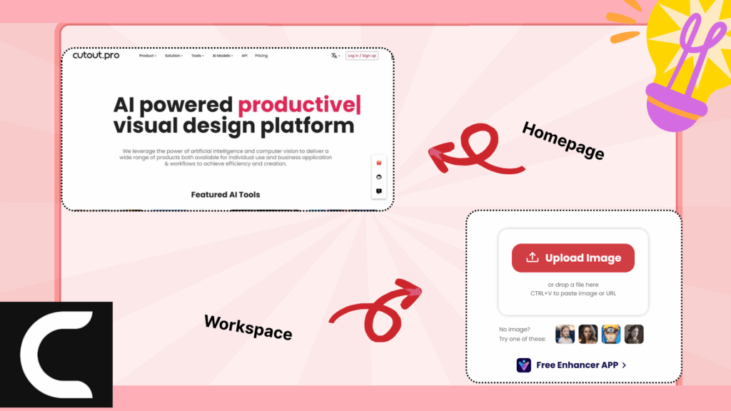 Cutout.pro AI photo enhancer for clean backgrounds and portraits