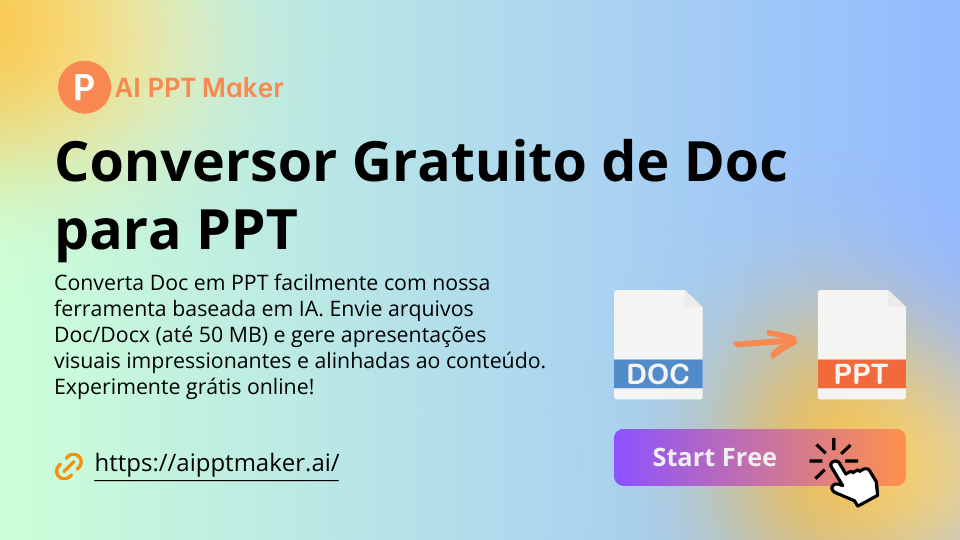 Converter Doc para PPT Online - Conversor Gratuito de Doc para PPT - AI PPT Maker