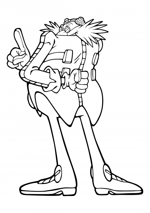 Dr Eggman character coloring page