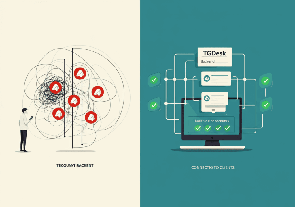 Manual Telegram marketing vs Automated safe marketing with TGDesk