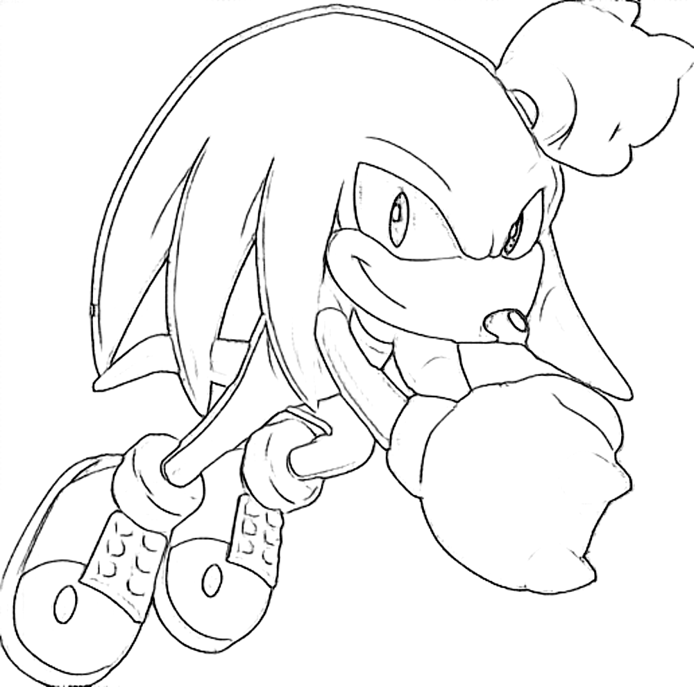 Knuckles coloring page